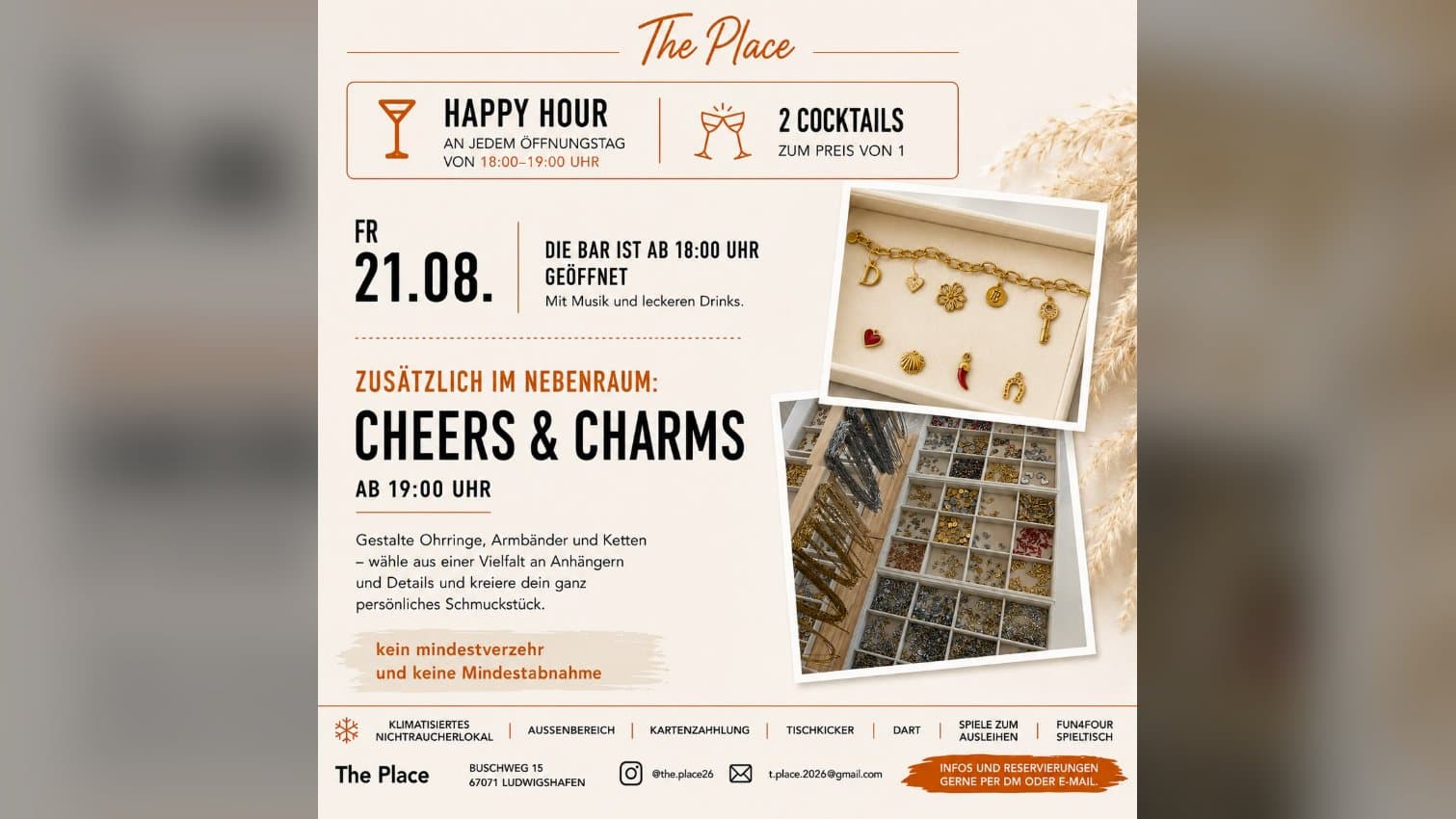 Cheers & Charms im The Place