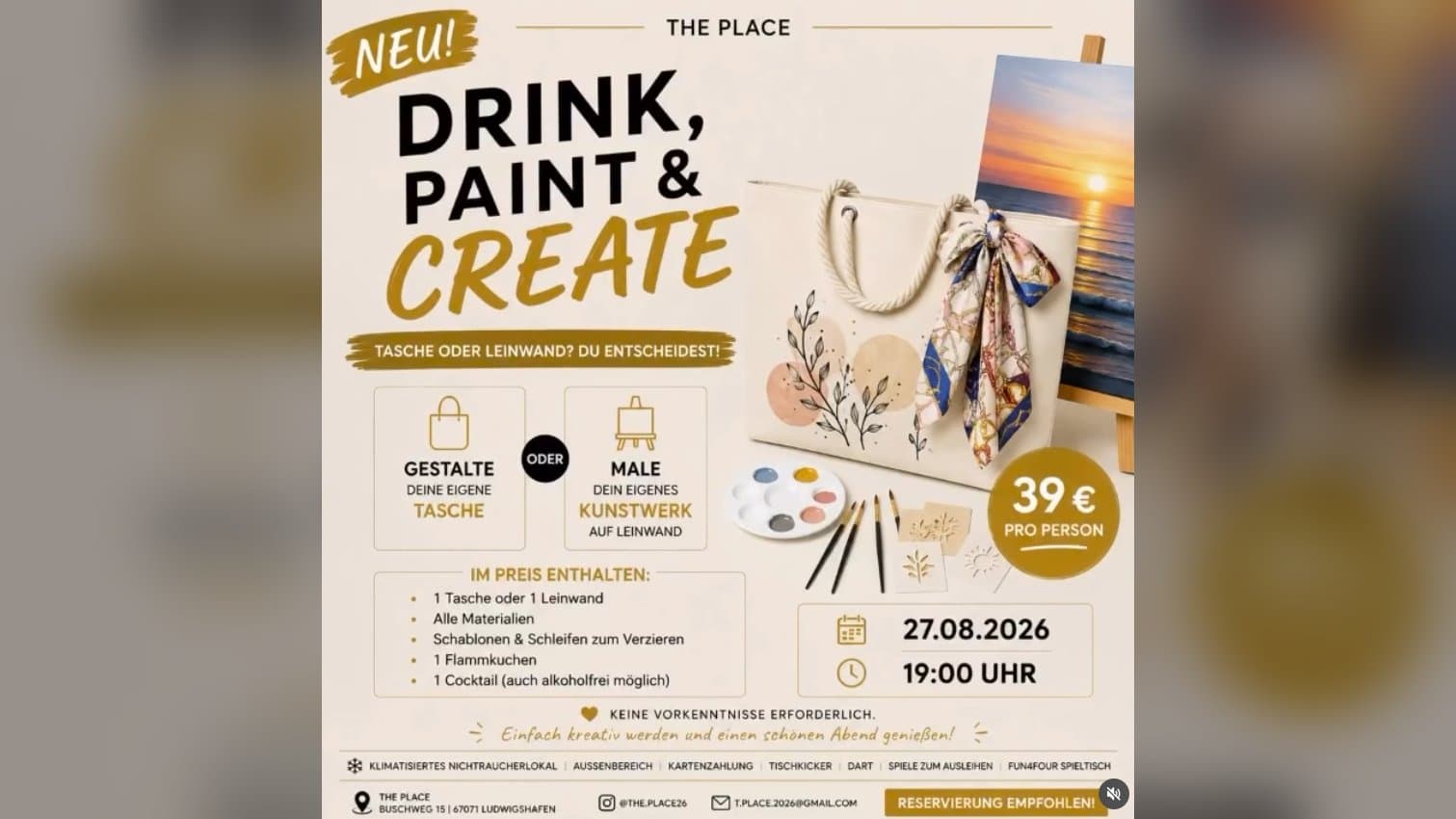 Drink & Paint im The Place