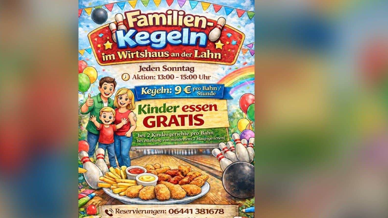 Familien-Kegeln im Wirtshaus an der Lahn - Veranstaltung in Wetzlar
