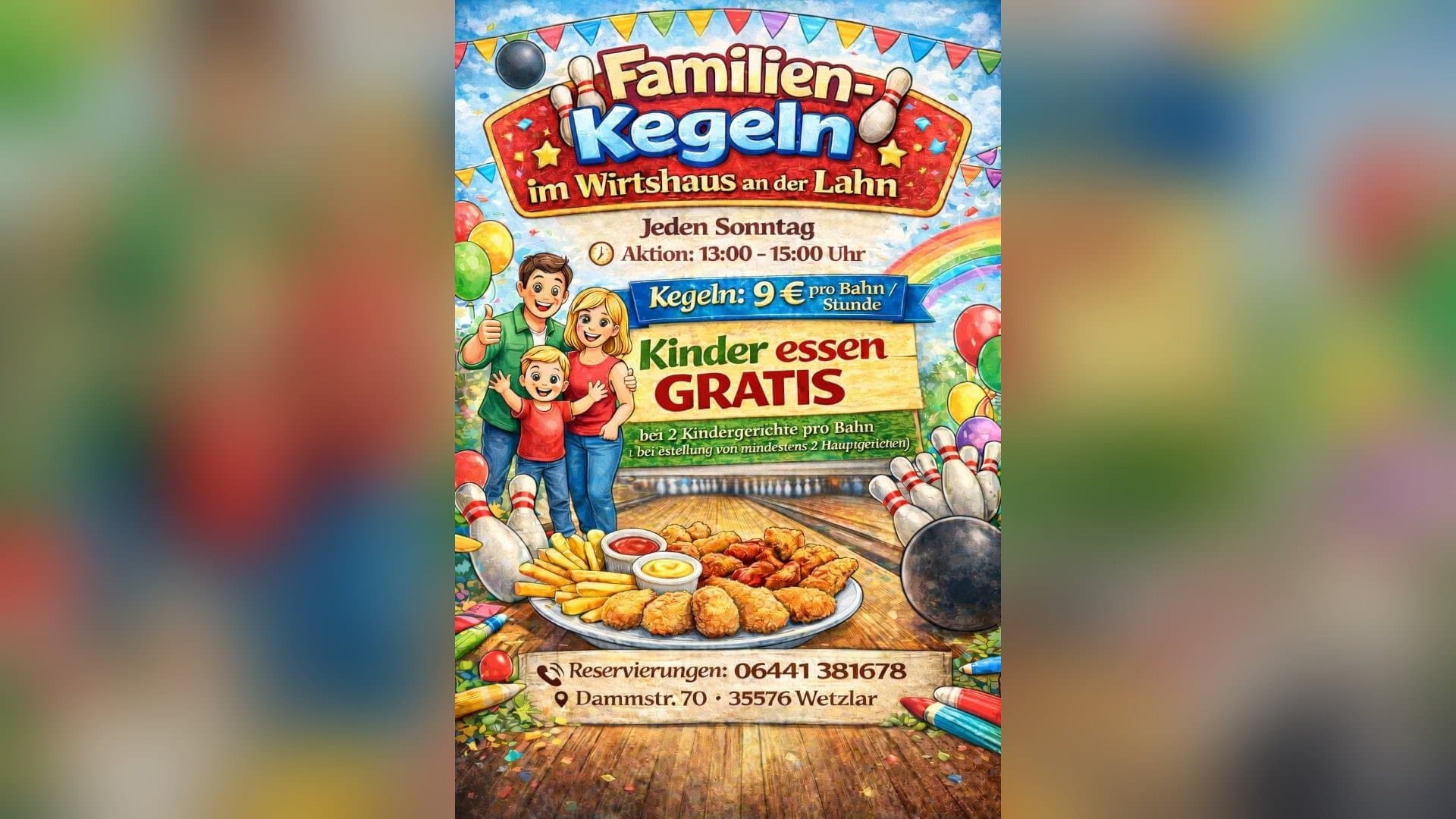 Familien-Kegeln im Wirtshaus an der Lahn - Veranstaltung in Wetzlar