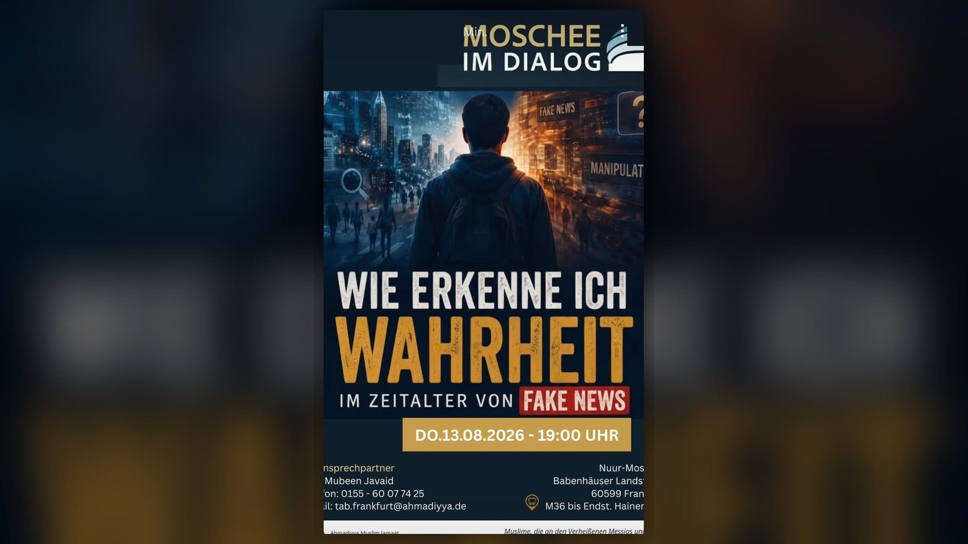 Moschee im Dialog: Podiumsdiskussion „Fake News"