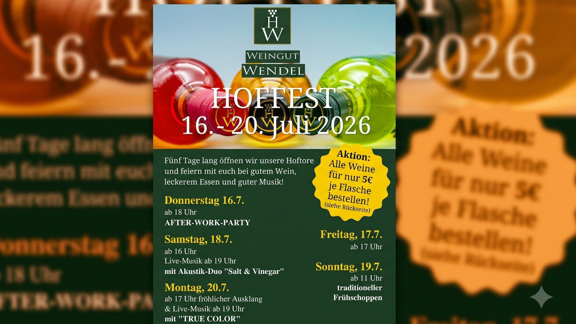 HOFFEST WEINGUT WENDEL - TAG 3 - Veranstaltung in Bingen am Rhein